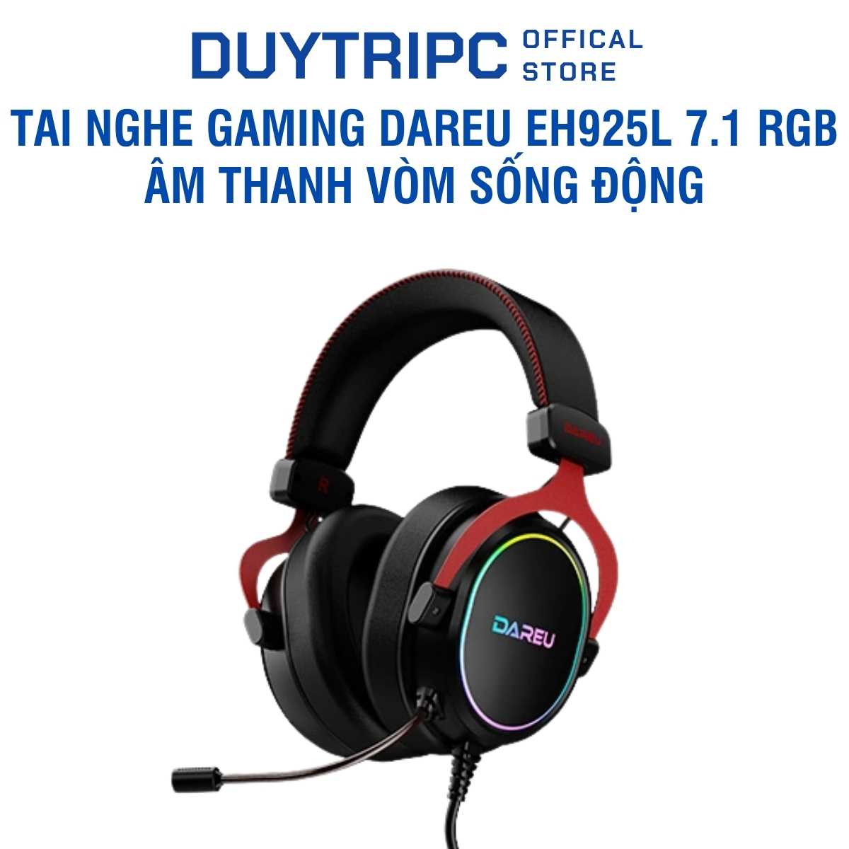Tai Nghe Gaming DareU EH925L 7.1 RGB – Âm Thanh Vòm Sống Động, Thiết Kế Chuyên Nghiệp